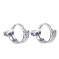 thumbnail image 2 of RuiJiao 2 Pack Knitting Crochet Loop Ring for Fingers, Adjustable Crochet Tension Ring, Metal Open Yarn Guide Finger Holders, Knitting Thimbles for Crochet, 2 of 4