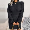 thumbnail image 6 of XEGLSBU Womens Sweater Dress Maxi Womens Smockneck Puff Long Sleeve Bodycon Pullover Cute Mini Sweater Dress Plus Size Sweater Dress for Women Black Size L, 6 of 9
