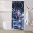 thumbnail image 6 of Shower Curtain, Winter Axolotl in Frozen Pond B Waterproof Fabric Plastic Shower Curtain, Drying Fast Bathroom Curtain with 9 Buttonholes, Ruffle Shower Curtain 60x72in, 6 of 8