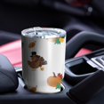 thumbnail image 4 of 30oz Happy Thanksgiving Turkey Fall Pumpkin Tumblers Stainless Steel Tumbler with Lid and Straw,Vacuum Insulated Double Wall Travel Tumbler Cups Mug with Cleaning Brush for Coffee,Tea, 4 of 7