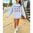 thumbnail image 3 of 4th of July Patriotic Sweatshirt for Women & Kids USA Red White Blue Family Matching Crewneck Gray Sweatshirt Adult Medium, 3 of 7
