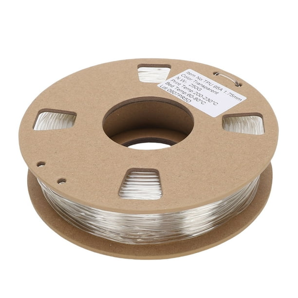 Filamento De TPU, Filamento De Impresora 3D Transparente A Prueba De Aceite, Antiabrasión De 1,75 Mm Para Suelas De Zapatos
