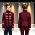 thumbnail image 3 of LYHaoo Boys Halloween Long Sleeve Jacket Stand Collar Dress Up Jacket Coat for Kids Party Performance Outfits(13-14 Years), 3 of 7