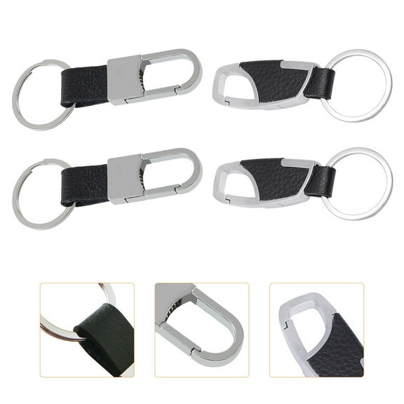 Pretyzoom 4pcs Keychains for Men Sturdy Carabiner Key Ring Organizer Functional Hook for Everyday Use and Gifting
