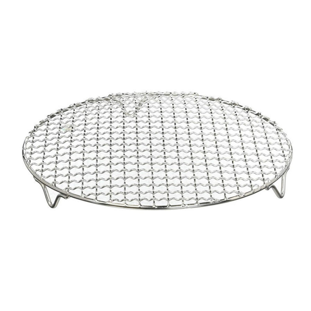 201 Stainless Steel BBQ Grill Mesh Mat Outdoor Camping Pot Rack Round 18cm 