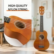Likegreen Ukulele 21 Inch Wood Kit for Beginner Kids Students Colorful Gift Brown