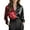 501_Red, variant on Women's Button Up Shirts Elegant Double Color Block Cowl Neck Blouse Collared Long Sleeve Business Casual Tops Womens Blouses