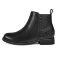 thumbnail image 3 of Rexoro Girls Ankle Boots Star Perforated Round Toe Low Heel Short Booties with Side Zipper for Toddler Little Kid Big Kid School Daily Wear, 3 of 7