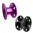 thumbnail image 1 of Ximing 2pcs Mixed Color Set Aluminum Alloy Scuba Dive Finger Spool Snorkeling Guide Line Reel 3.3" X 2" Black, 1 of 10