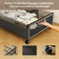 thumbnail image 6 of Under Bed Storage with Wheels,2 Pack Under Bed Shoe Storage, Under the Bed Storage Drawers with Remove Window, Extra Large Rolling Under Bed Storage Metal Drawer for Clothes (Black-2 pack), 6 of 15