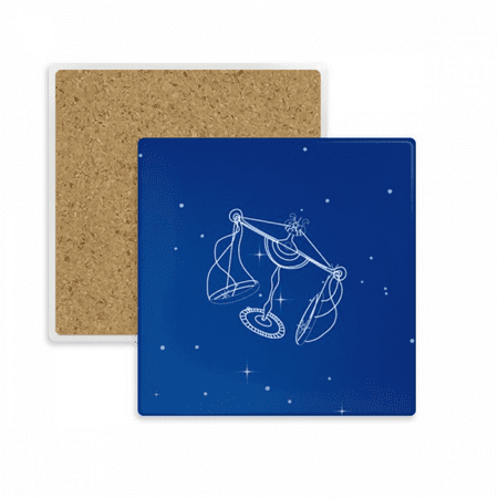 

Star Universe Libra Constellation Pattern Square Coaster Cup Mat Mug Subplate Holder Insulation Stone
