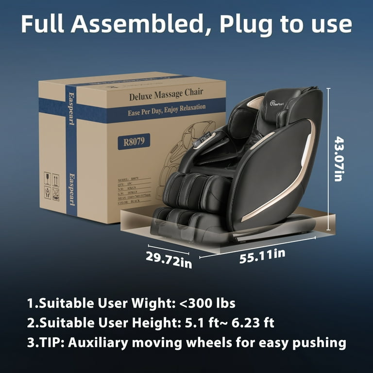 4D Full Body Massage Chair Zero Gravity Shiatsu Recliner with