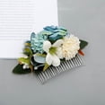 thumbnail image 5 of XASZHN Flower Hair Side Combs Slide Clips Floral Bows Hairpins Set Blue_003 One Size, 5 of 5