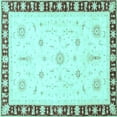 thumbnail image 1 of Ahgly Company Indoor Square Abstract Light Blue Modern Area Rugs, 8' Square, 1 of 4