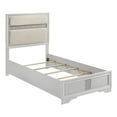 thumbnail image 1 of Miranda 54-inch Upholstered Twin Panel Bed White, 1 of 10
