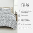 thumbnail image 6 of Noble Linens Navy Coarse Paisley Print 3-Piece Duvet Cover Set, King/Calking, 6 of 10
