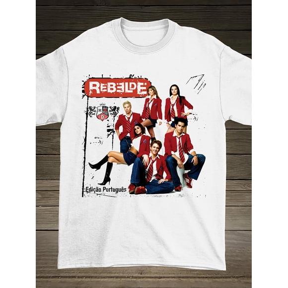 T Shirt RBD Rebelde Fan Gift White Unisex Casual Crew Neck with Iconic Logo