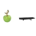 thumbnail image 1 of Escultura de fruta de cerámica y bandeja rústica de madera para servir, ideal para decorar el hogar, la sala de estudio, de bodas, la mesa, 1 of 8