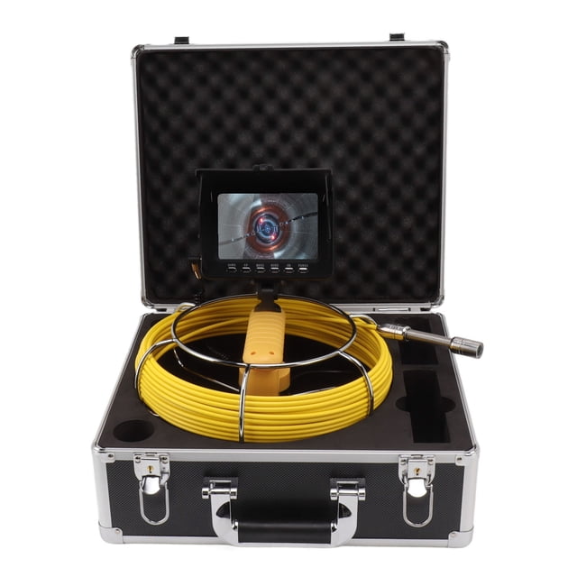 Sewer Inspection Camera, Waterproof Pipe Camera 5in LCD Screen Sewer Camera, 8GB Memory Card, and 110 Degree View Angle, Video Inspection Equipment