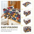 thumbnail image 2 of Yayeee Collapsible Cube Storage Bin with Lid Fabric Closet Decorative Basket with Handles, Bright Colorful Flowers Pattern, 2 of 7