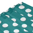 thumbnail image 4 of Shower Curtain, Teal And White Polka Dot Waterproof Fabric Plastic Shower Curtain, Drying Fast Bathroom Curtain with 9 Buttonholes, Ruffle Shower Curtain 60x72in, 4 of 8