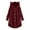 Burgundy, variant on Womens Fashion Sherpa Hoodie Faux Shearling Fleece Cat Ear Hooded Jacket Long Sleeve Open Front Plush Outwear with Pocket Solid Button Side Split Plush Outcoat Beige XL