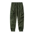 thumbnail image 2 of JXMVOJ Men's Elastic Waist Cargo Pants,Casual Loose Fit Lightweight Workwear Pull On Pants Pockets Elastic Waist Full Length Pants, 2 of 7