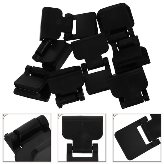 HONMEET Reptile Terrarium Lock Clips, Black ABS Plastic Hinge Enclosure Locks, 8 Pieces for Secure Habitat