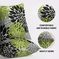 thumbnail image 5 of Black Lime Green Pillow Covers 20X20 Inch Set of 2, Spring Summer Floral Dahlia Flower Cream Decorative Throw Pillow Covers Outdoor Modern Farmhouse Cushion Case for Home Couch Sofa Bed Decor, 5 of 5