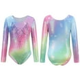 thumbnail image 2 of Gymnastics Leotards for Girls with Shorts Hairband Long Sleeve Dance Leotards One-Piece Outfit for Kid Teens 5-14 Years, 2 of 10