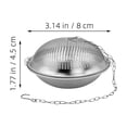 thumbnail image 3 of Infusor de té de acero inoxidable para cocinar, filtro de té, colador de especias y condimentos con cadena, 3 of 6