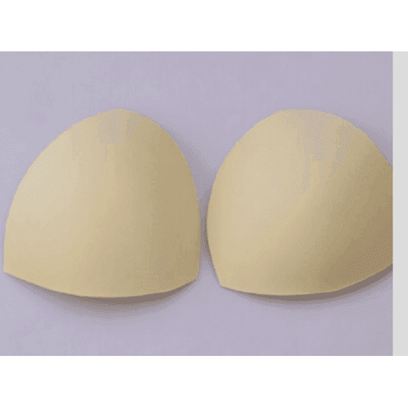 Kmbangi Women’s 2PCS Bra Pads    + Triangle/Round Shapes Sewn Bra Inserts Liner Pads