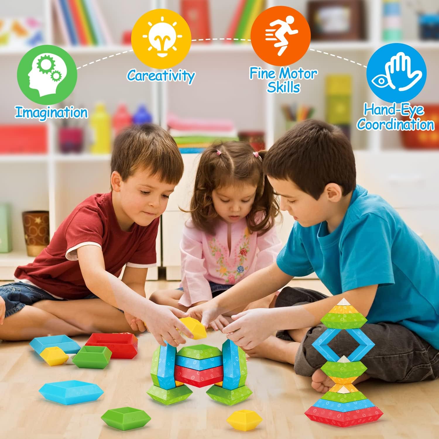 LTONLINE Montessori Stacking Blocks 30-Piece Set photo 6
