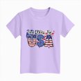 thumbnail image 4 of TOWED22 Girl's Graphic Print Tee Shirt Round Neck Short Sleeve T Shirts Summer Cute Trendy Tops(Purple,11-12 Y), 4 of 4