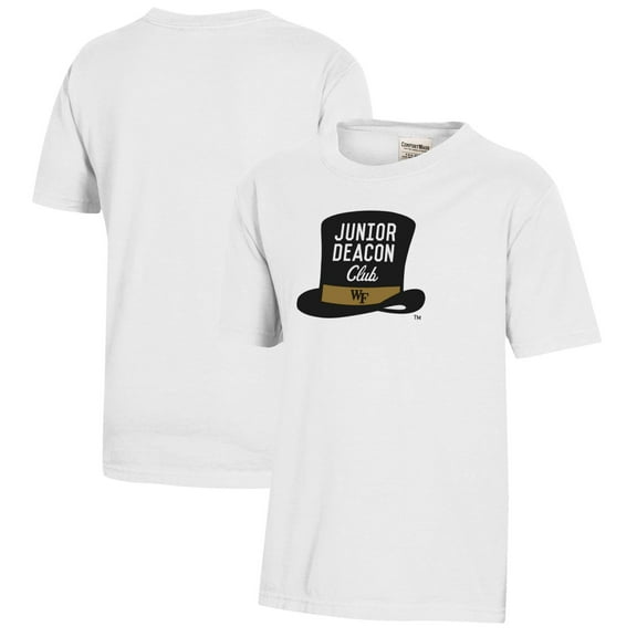 Youth  White Wake Forest Demon Deacons Logo Comfort Wash T-Shirt