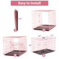 thumbnail image 3 of CL.HPAHKL 42 Inch Dog Crates for Large Dogs with Divider, Foldable Metal Wire Dog Crate with Double Door, Locks, Leak-Proof Pan Tray, Handle Metal Dog Kennel for Indoor, Outdoor, Travel, Pink, 3 of 7