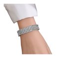 thumbnail image 1 of Pulsera para mujer con múltiples filas de diamantes de imitación brillantes, resistente al agua, sin níquel, diseño minimalista, versátil, pieza de joyería, 1 of 8