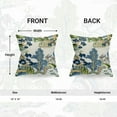 thumbnail image 5 of Chinoiserie Pillow Covers 18x18 Set of 2,Pillow Covers Outdoor Decorative Linen Pillow Covers for Couch Bed Sofa Cushion Farmhouse Pillowcases, 5 of 6