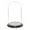 Black Wood Base, variant on Plymor 4" x 7" Glass Display Dome Cloche (no Base)