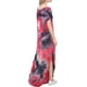 thumbnail image 3 of Vestido maxi casual para mujer con escote en V y teñido anudado con bolsillos, talla M, 3 of 4