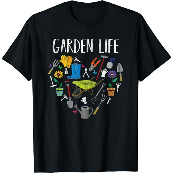 Funny Distressed Garden Life Gardening Tshirt Love Gardening T-Shirt