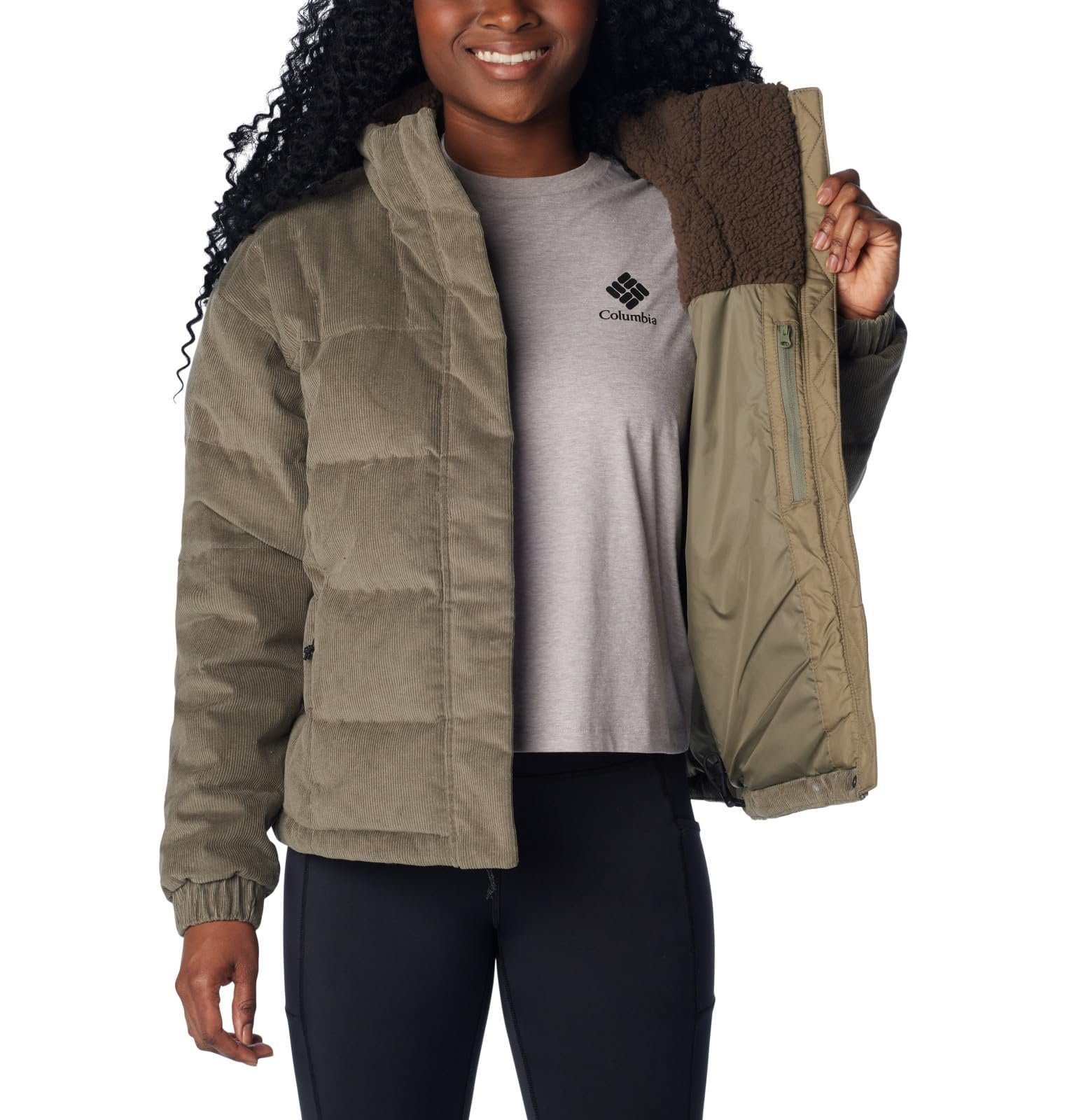 Women's Columbia Ruby Falls Novelty Puffer Jacket Color: Stone