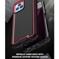 thumbnail image 4 of TJS for T-Mobile Revvl 6x Pro 5G / 6 Pro 5G Phone Case, with Tempered Glass Screen Protector, Dual Layer Shockproof Rugged Hybrid Drop Protector Back Cover (Black), 4 of 7