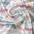 thumbnail image 5 of Ambesonne Easter Valance Pack of 2, Horizontal Rabbits Motif, 42"X12", White Multicolor, 5 of 5