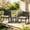 Gray, variant on Patio Furniture Set for 2, Lofka Outdoor Garden Bistro Set with Rocking Chairs, Glass Coffee Table & Removable Cushion for Backyard Balcony Lawn Pool, Black