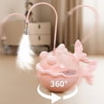 thumbnail image 4 of EIMELI 1pc Cat Toy Self-Entertainment Device  Interactive Teaser Wand with Treat Dispenser  360° Rotating Design for Endless Fun – Artificial Feathers & Bells to Attract Your Cat‘s Att, 4 of 5