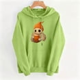 thumbnail image 5 of Ynynloco Women's Halloween Graphic Ghost Hooded Sweatshirt Fall Long Sleeve Pullover Casual Tops with Pocket, 5 of 5