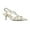 White, variant on XYD Women Pointed Toe Cutout Slingback Pumps Crisscross Strap Kitten Heel Office Lady Dress Shoes Size 7 Orange