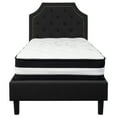 thumbnail image 5 of Emma + Oliver Twin Arched Tufted Platform Bed/Memory Foam Mattress in Black Fabric, 5 of 6