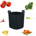 thumbnail image 2 of Juego de 2 Bolsas de Plantación No Tejidas de 11 litros - 3 galones - 25 x 22 cm - con asas de transporte - para Jardín, Invernadero, etc. - Bolsa para Jardinera, 2 of 5
